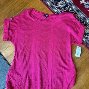 A.n.a Magenta Short Sleeve Top